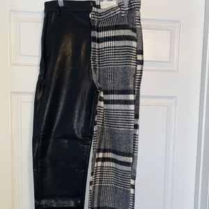 Black leg/tweed leg pants